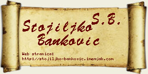 Stojiljko Banković vizit kartica